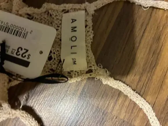 AMOLI Sheer Knit Textured Cami in Beige - Picture 2 of 4